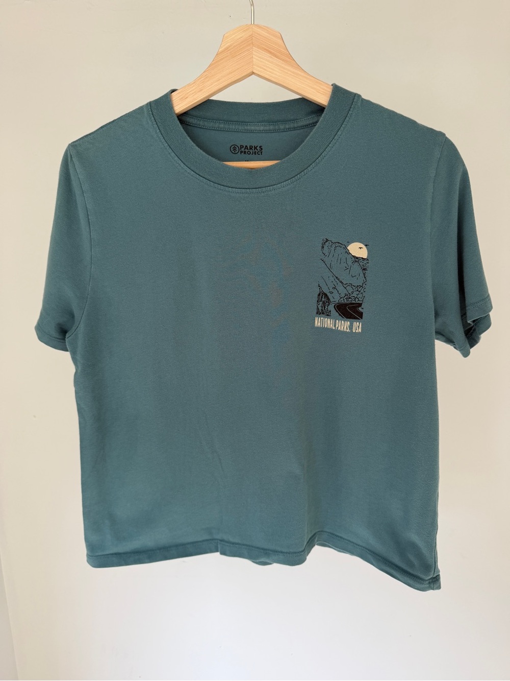 Parks Project Women's Teal Mountain Graphic Tee Medium